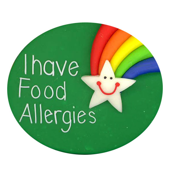 Food Allergies Star & Rainbow - Allergy Alert Badge