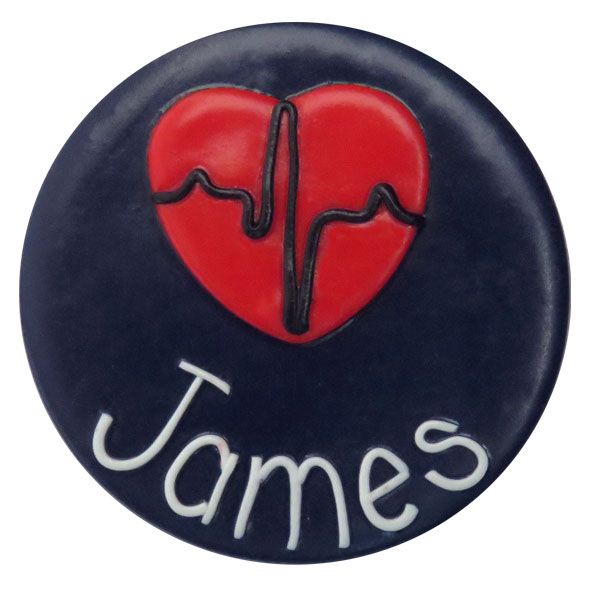 Heart Beat on Round- Medical Badge